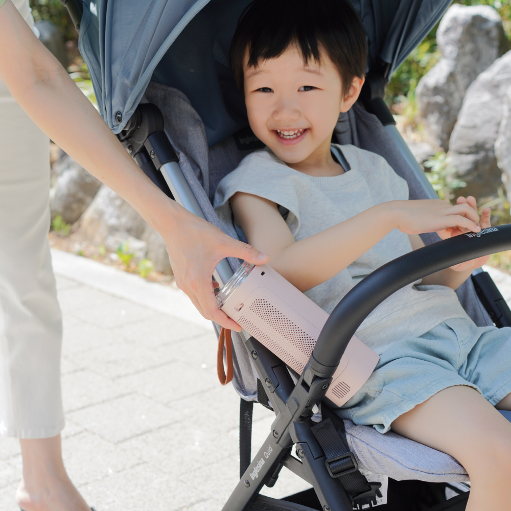 Baby Safe Air Doctor in stroller with toddler