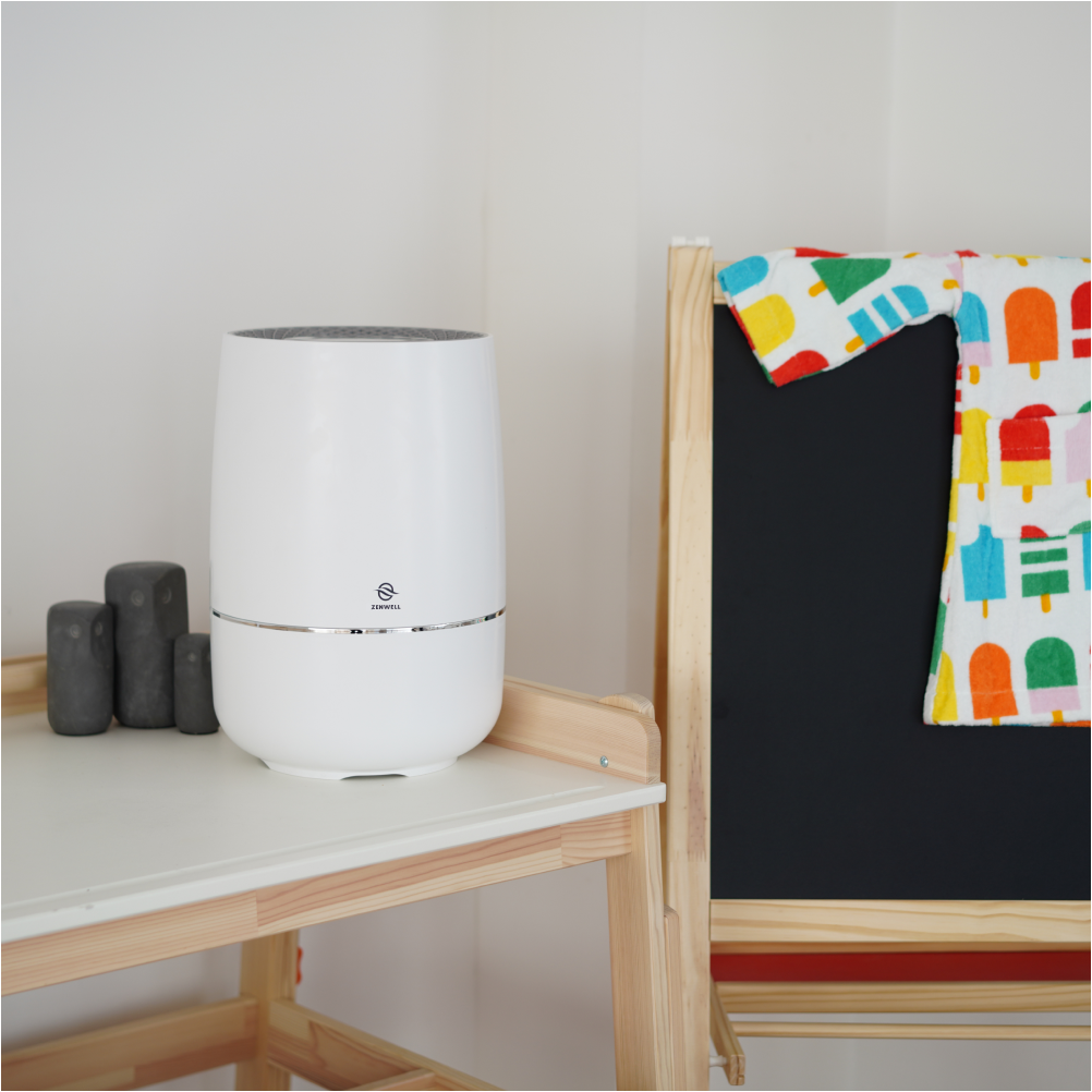 Humidifier on table in kids room